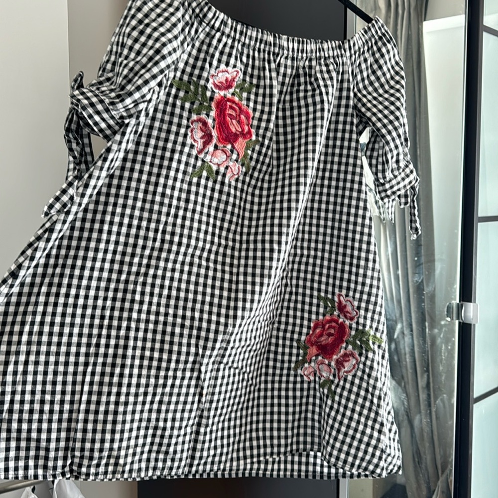 Black and white gingham dress